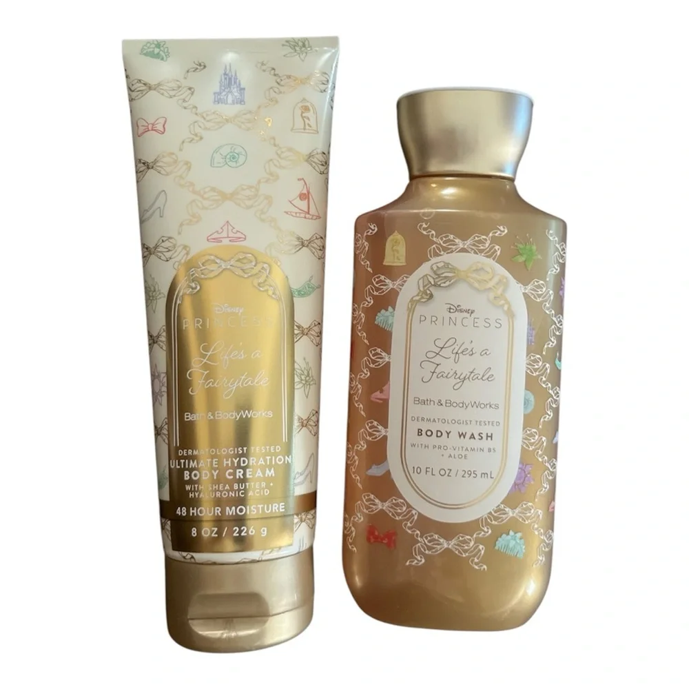 Bath & Body Works Disney Princess Life's a Fairytale Gold Body Wash & Body Cream